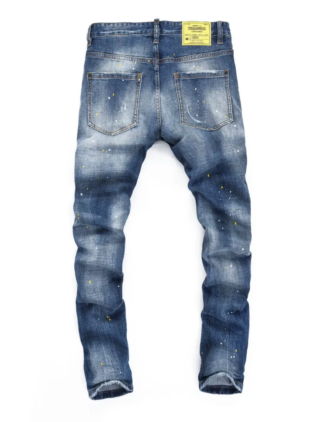 2023 Spring and Summer New arrival Patch Skinny Jeans silm Men Blue Trendy Nightclub Hong Kong Style Beggar Tight High Quality D2