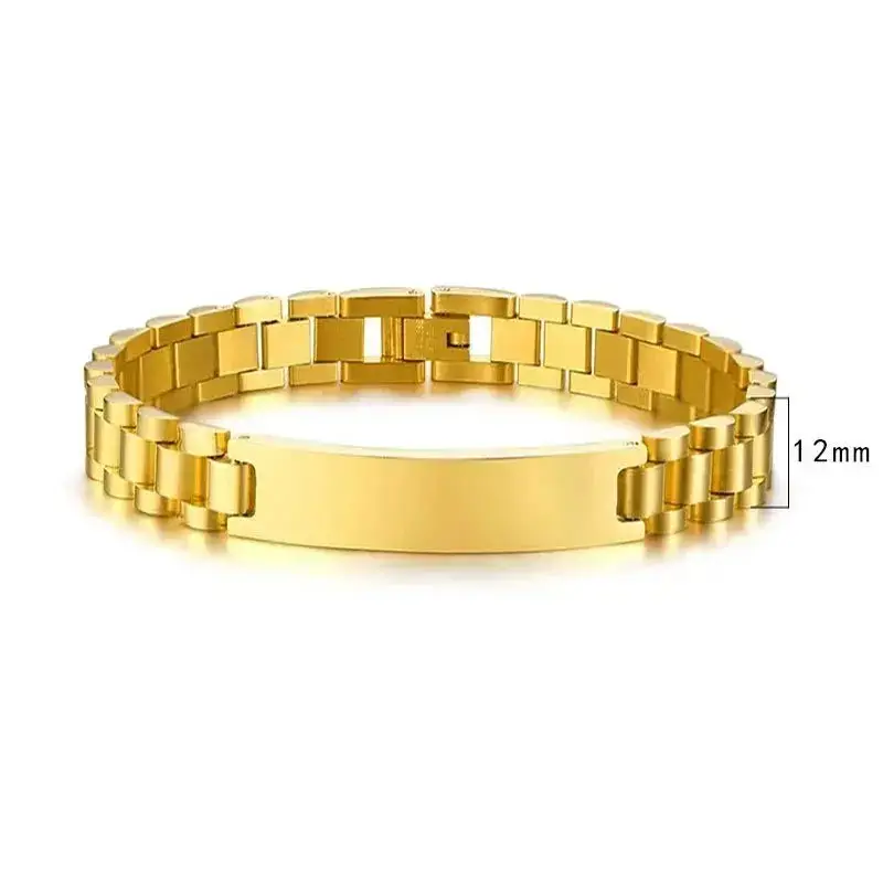 Gold Tone ID Bracelet