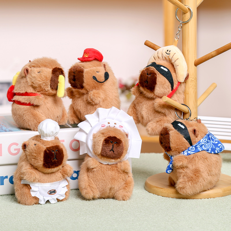 Kapibala Food Series School Bag Pendant Small Jewelry Kapibala Capybara Doll Doll Keychain Batch