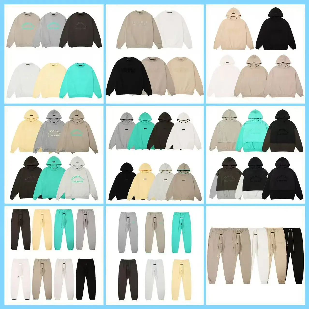 2024 Autumn and Winter New Heavy fleece-lined Letter Crewneck Sweater suit Loose Casual Trendy Pants Men's and Women's Hoodies