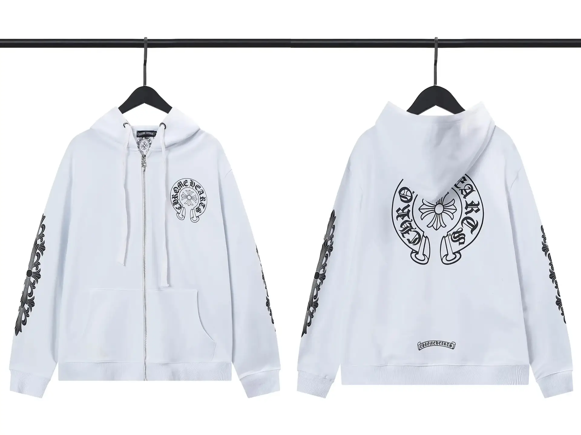 Chrome Hearts Zip Hoodie White