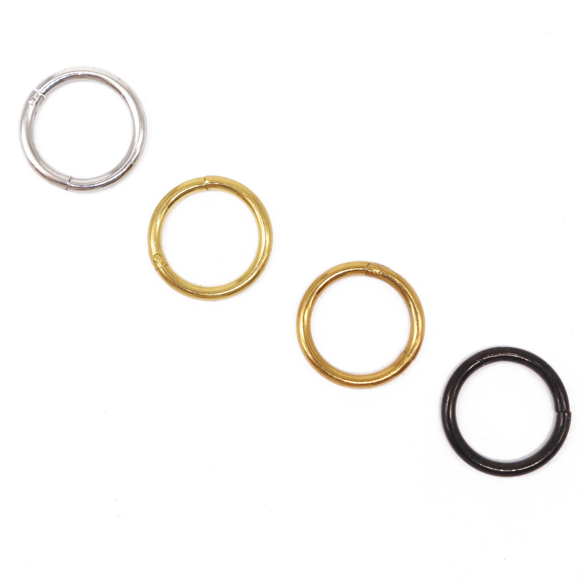 Puncture factory spot 316l stainless steel open ring closed ring nose ring ear bone ring earrings European and American trend jewelry