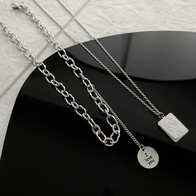 Titanium steel non-fading little Prince goodluck double-layer stacked sweater chain female niche design versatile temperament necklace