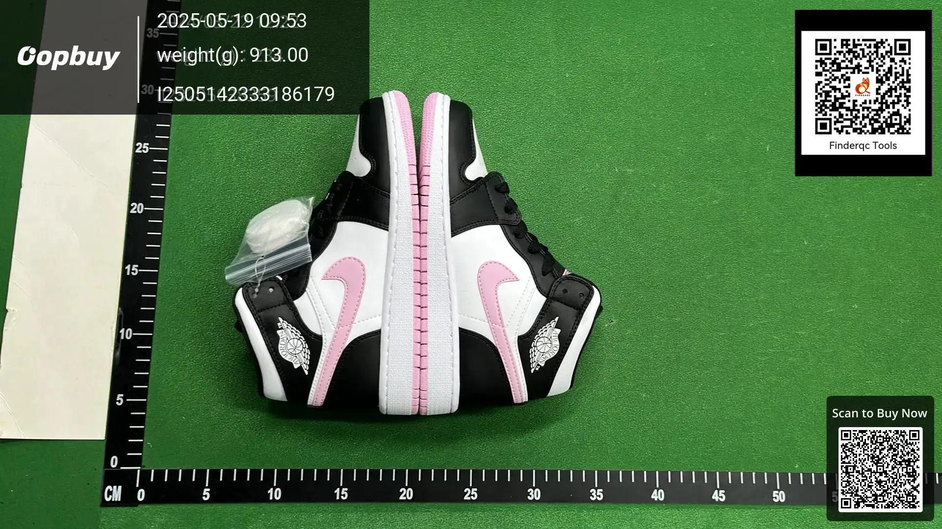 Air Jordan 1 Mid Black Pink White