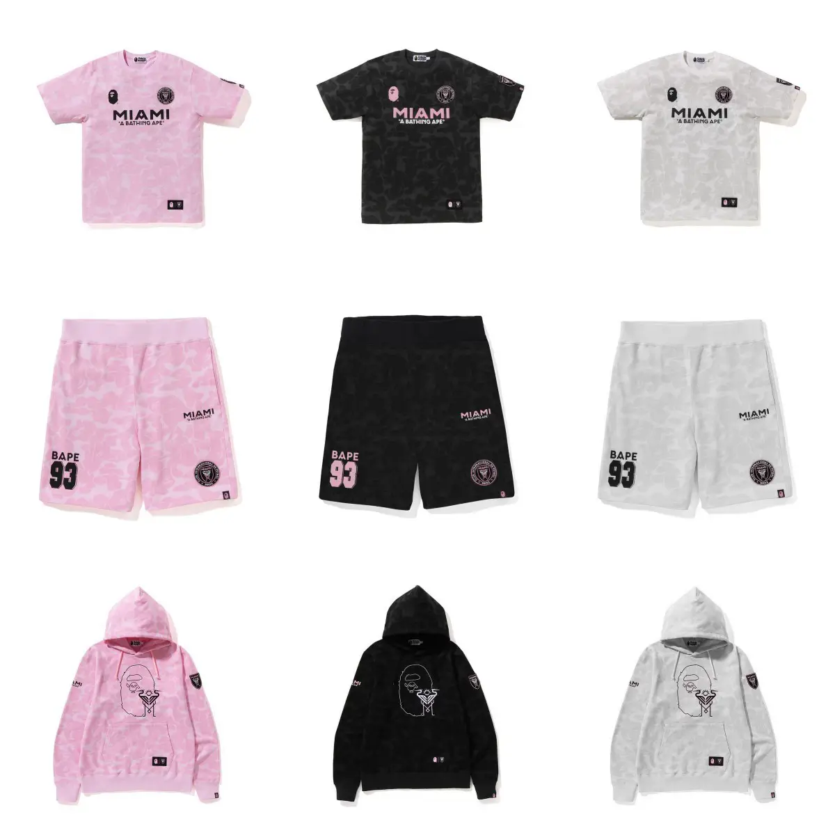 Summer New Japanese-Style Trendy Brand Couple Outfits Plus-Size Collaboration Miami International Short-Sleeve T-Shirt for Teenagers