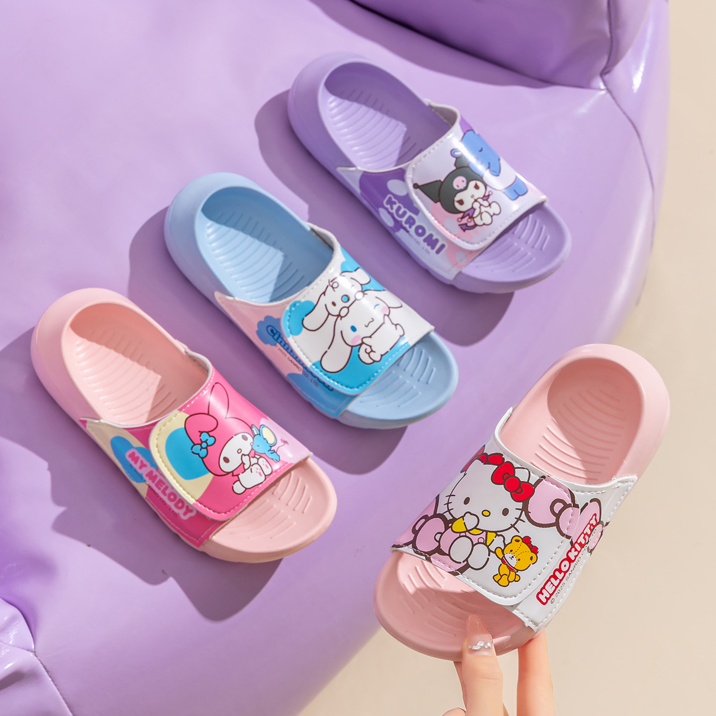 Sanrio's New Cartoon Slippers, Non-Slip Bathroom Bathing Home, New Parent-Child Summer Home Outing Beach Sandals