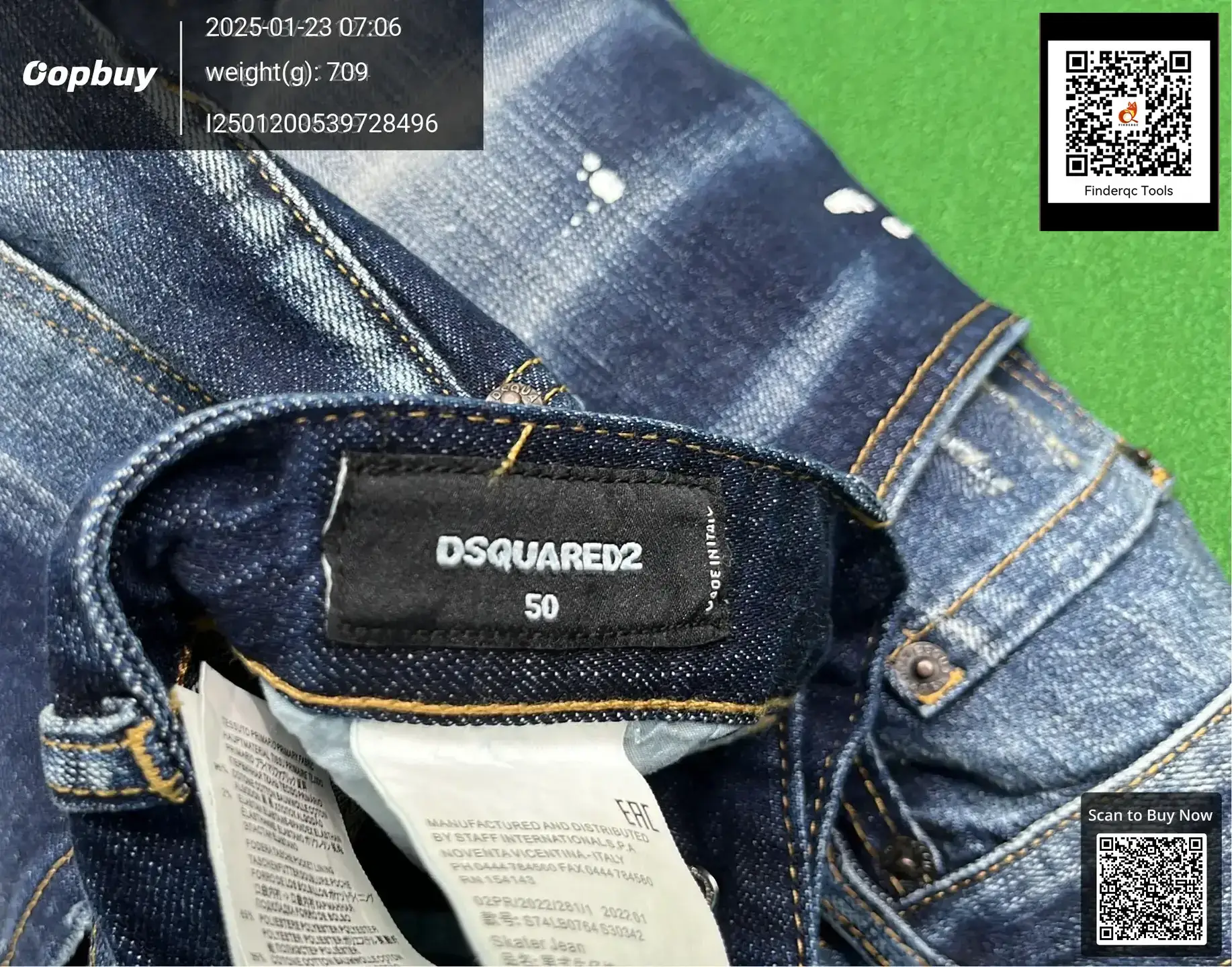 A508 splicing two-dimensional fashion brand jeans European and American cross-border Men's straight Denim trousers European station Denim