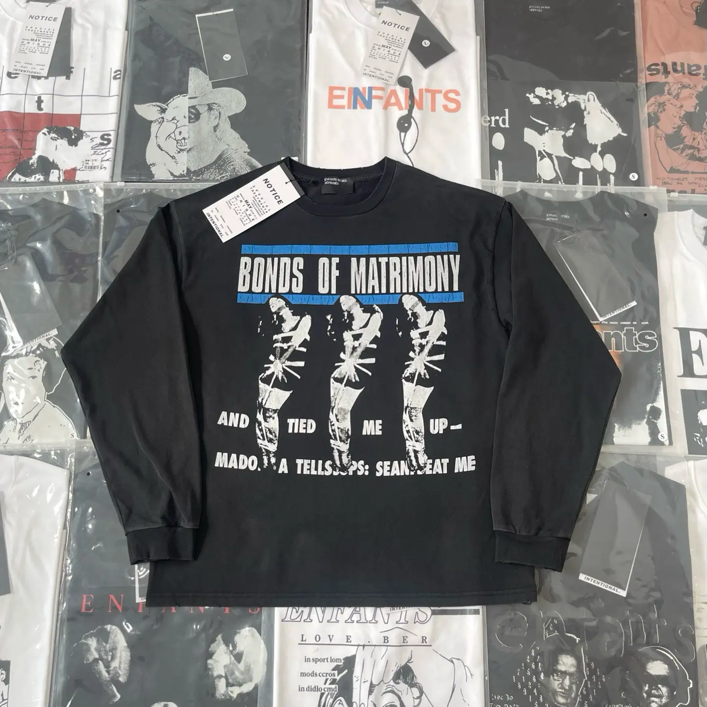 【Pure Original Top Version】Erd Melancholic Rich Second-Generation Madonna Girl Pure Cotton Long-Sleeve Sweatshirt T-Shirt Unisex Jacket