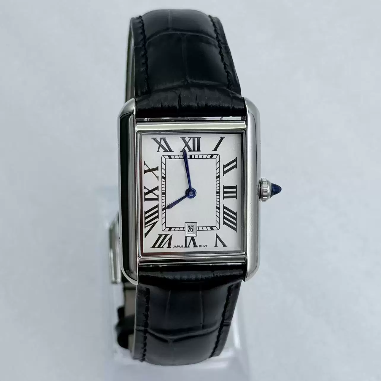 Women's Roman square dial with a literal green glow in the dark, compatible with VJ24 movement