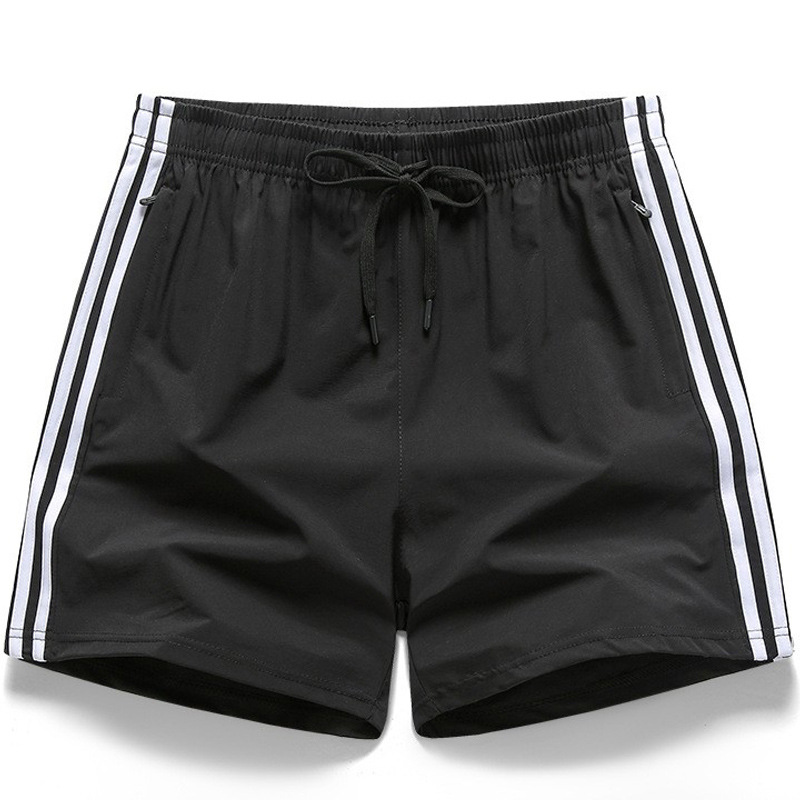 Cross-Border Three-Stripe Shorts for Men and Women, Large Size Loose Elastic Quick-Dry Beach Shorts, Export Trade Pants