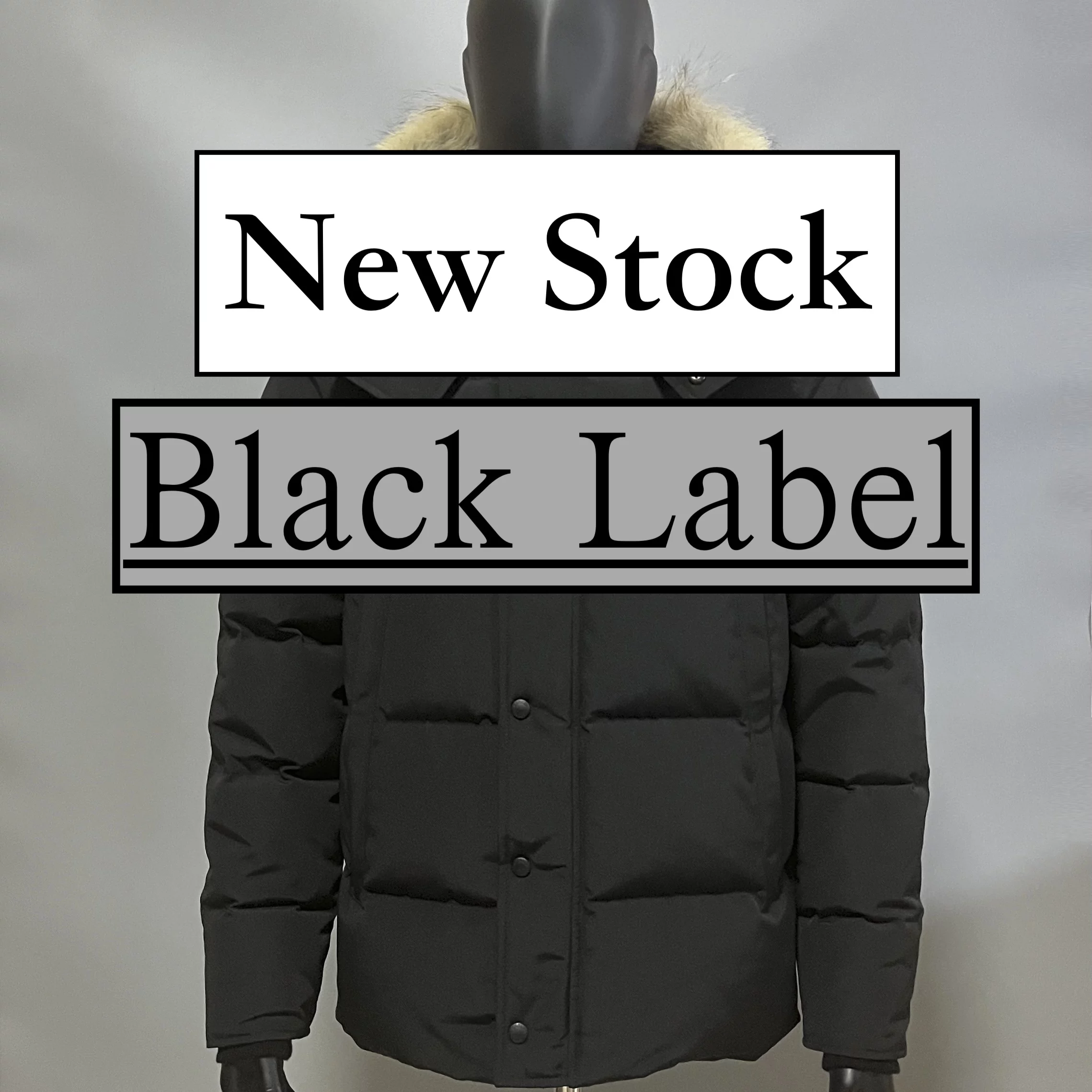 Black Label New Stock Better Fur Collar Style