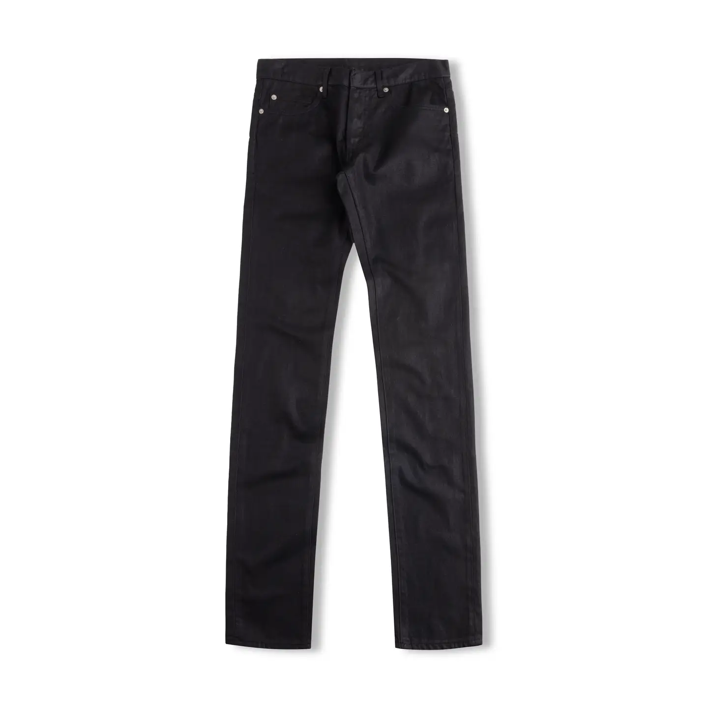 Tear Paradise Tear Dh Black Wax-Coated Slim-Fit Denim Pants Hediboy Skinny