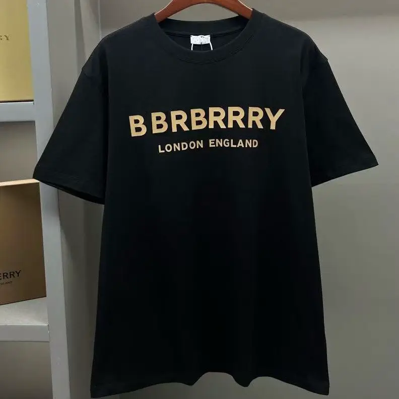 Authentic Version 260g High-Quality Bur Trendy Brand Authentic Version B Brand War Horse Print Short-Sleeve T-Shirt