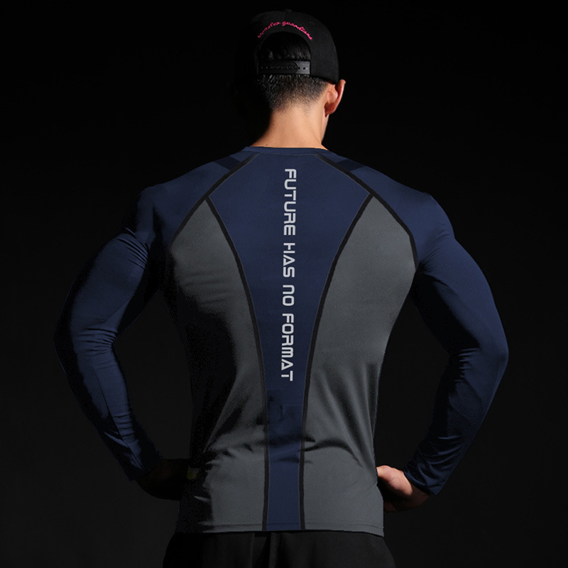 Fitness Clothing Men's Quick-drying Training Long-sleeved Base High-elastic Sports Suit Tight Basketball Equipment Top Running Clothes