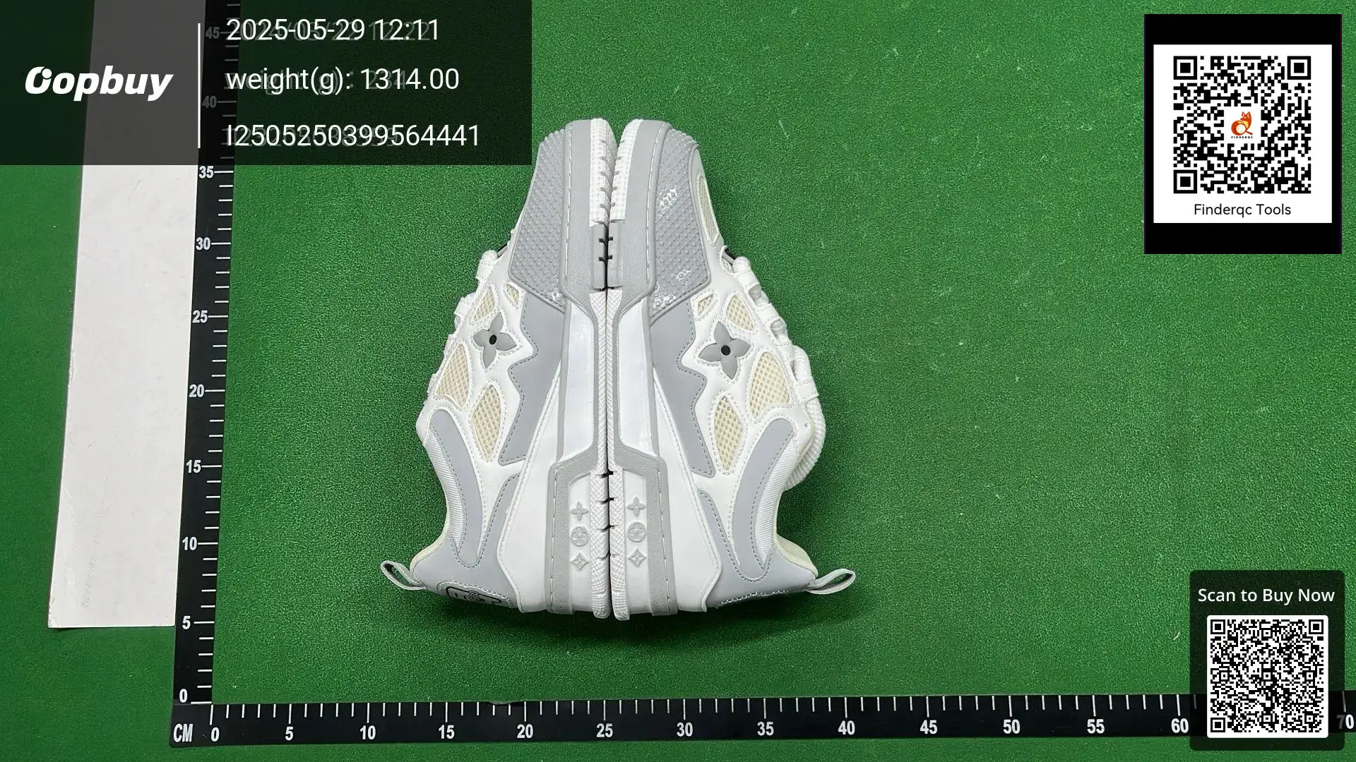Louis Vuitton LV Trainer White Grey