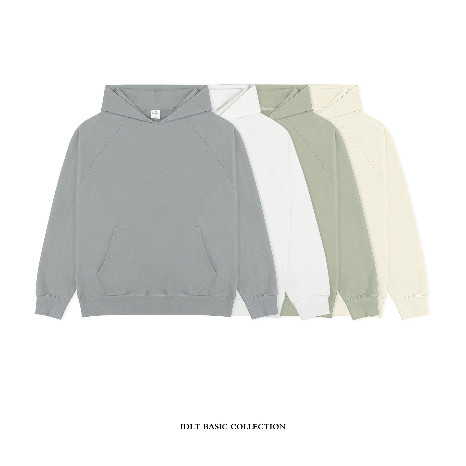 Idlt High Quality 400g Cotton Hoodie Loose Silhouette Raglan Sleeves for Men and Women Original Basic Versatile Street Fog Foto QC de TAOBAO na Qualit.ly