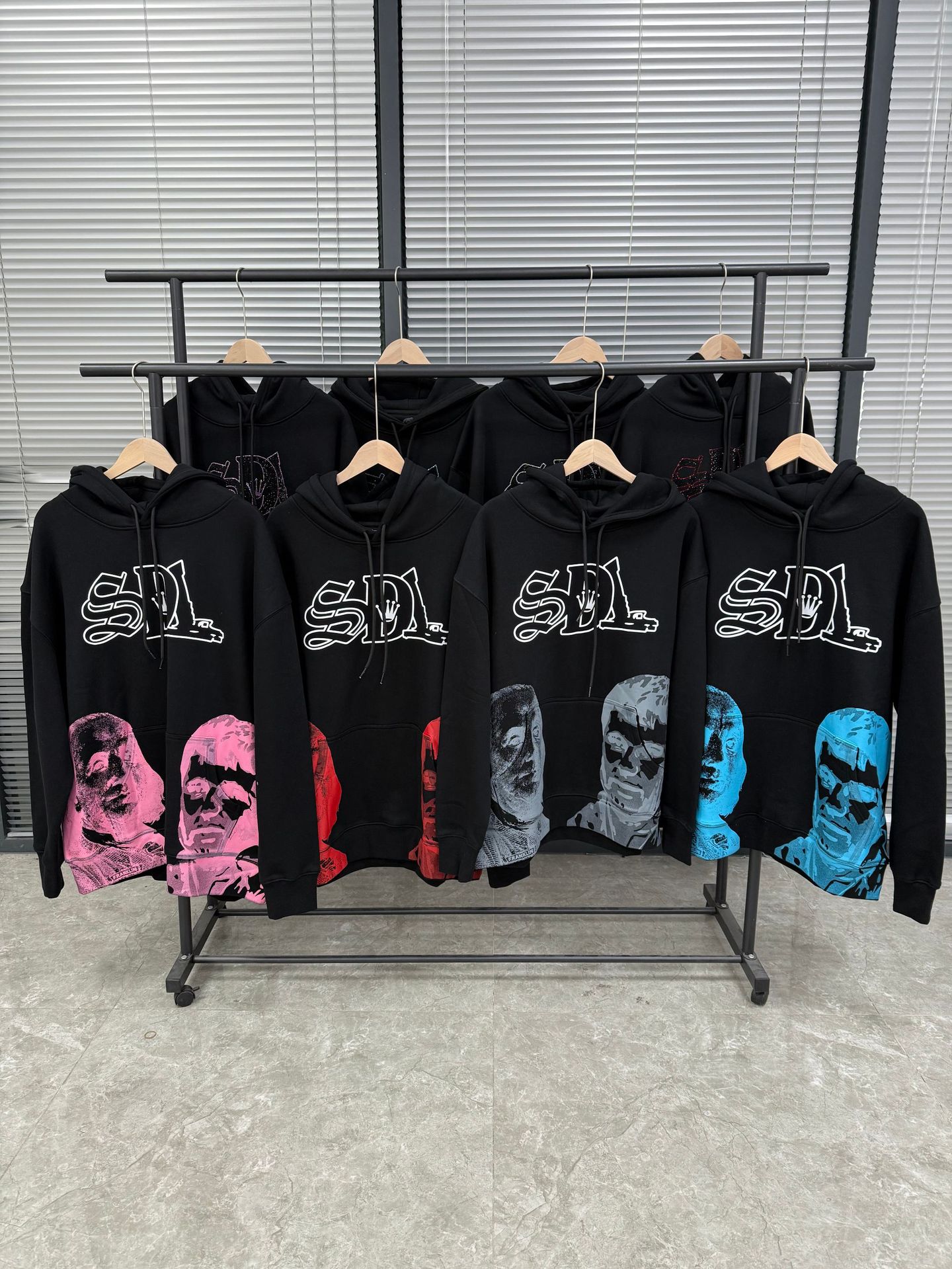 Amazon's Popular Hoodie with Lettering Sdl, American Street Style Men's Loose-Fitting Fleece Hooded Jacket in Stock