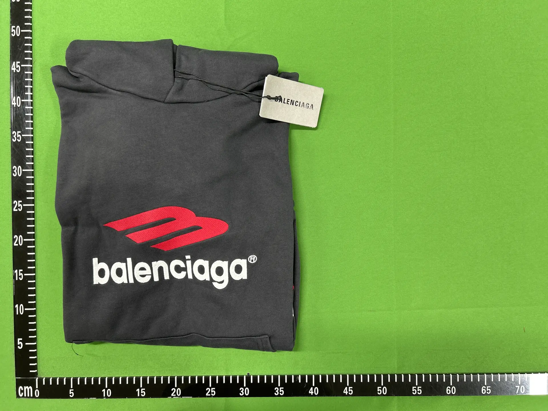 Balenciaga Logo Hoodie Charcoal