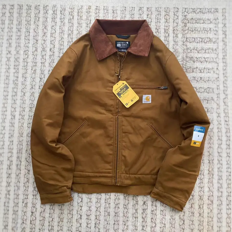 Cross Border Quality Car 103828 Felt Interior Vintage Canvas Lassel Jacket Loose Detroit Zip Coat