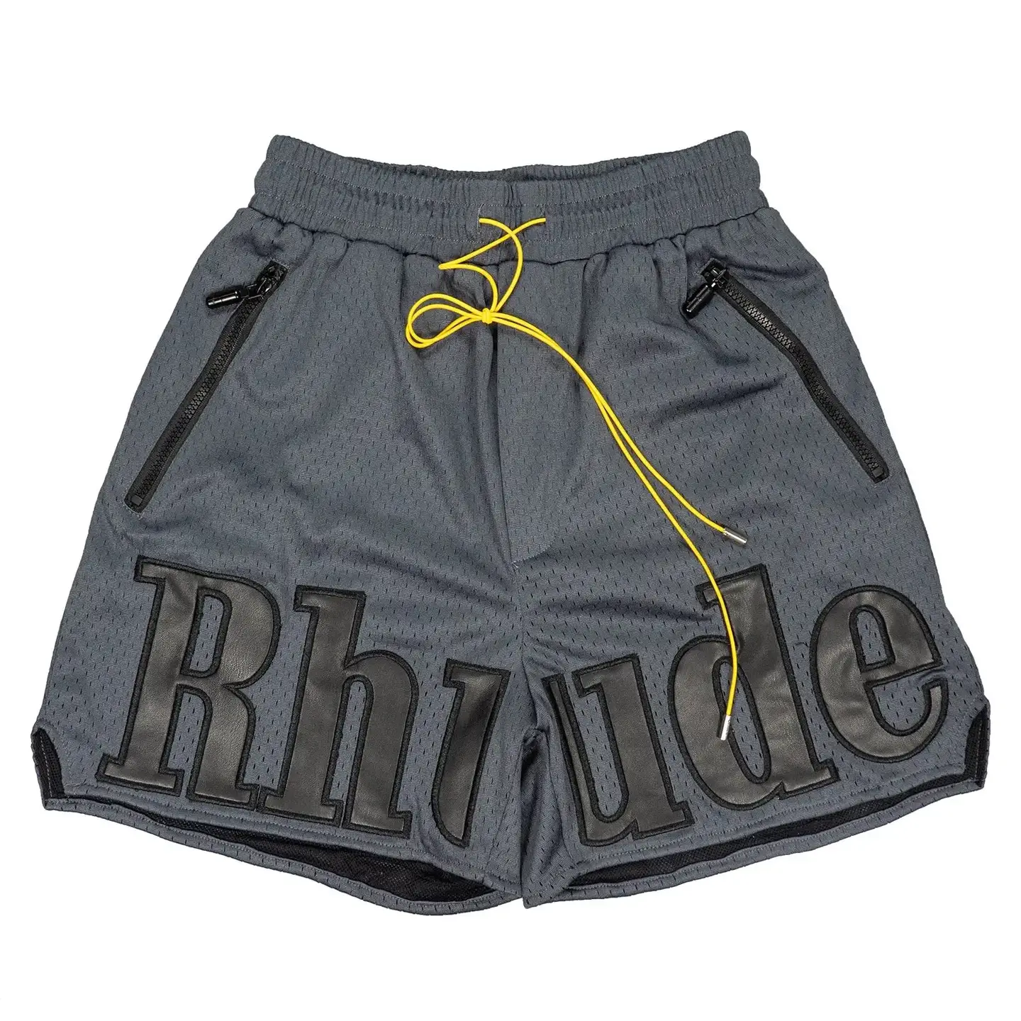 Rhude Logo Mesh Shorts Grey