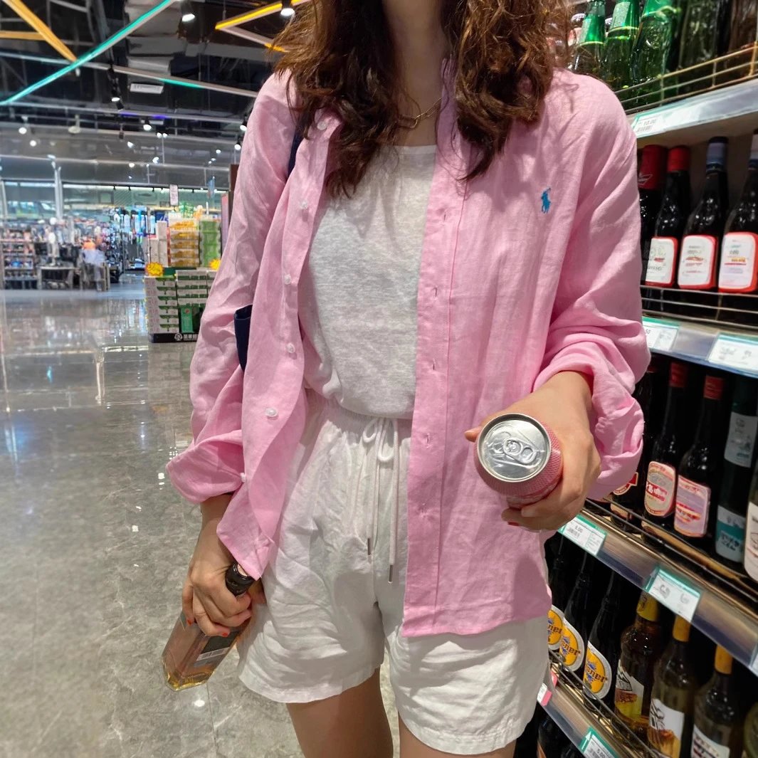 Polo Ralph Lauren Pink Linen Shirt