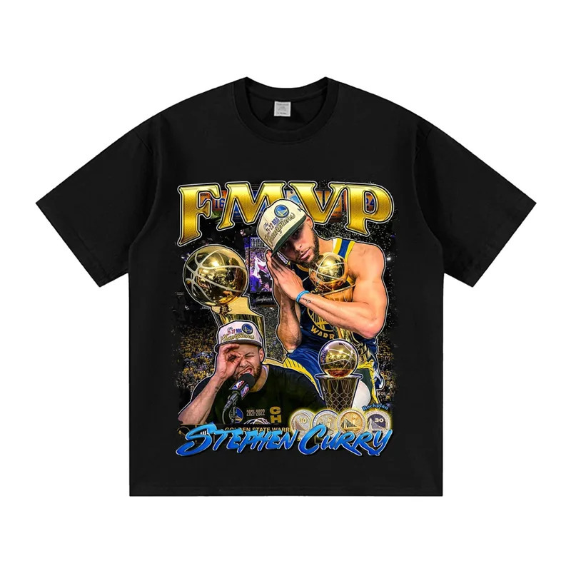 European Size Cotton T2025 Stephen Curry Print T-Shirt Men's and Women's Fa