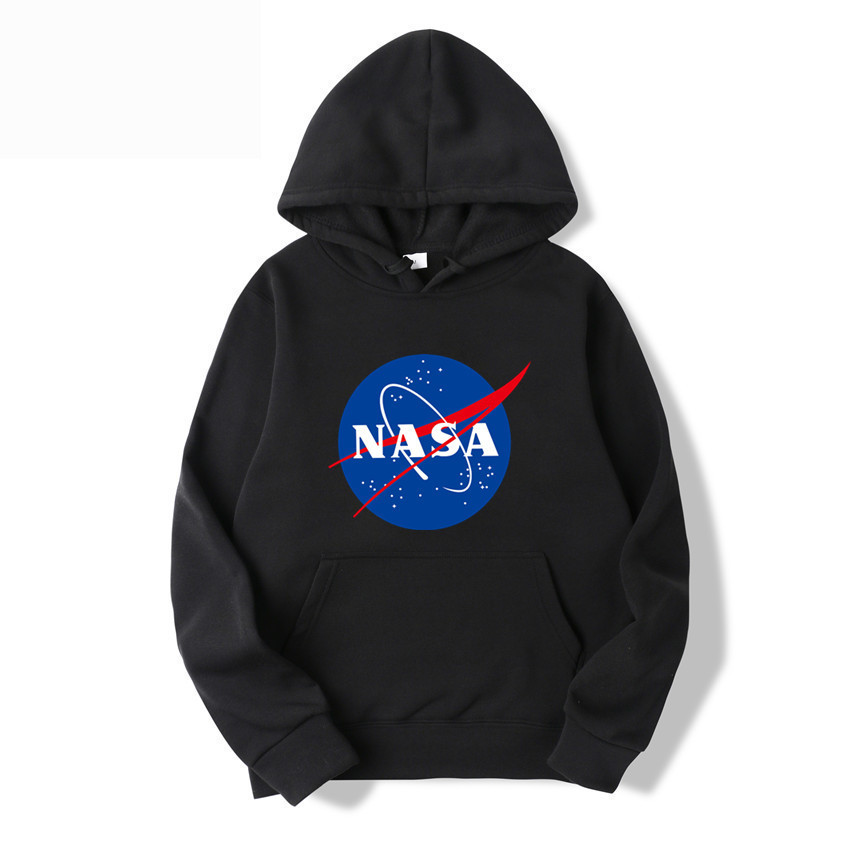 2019 autumn and winter new fashion brand in stock NASA series letters sports pullover hooded vests