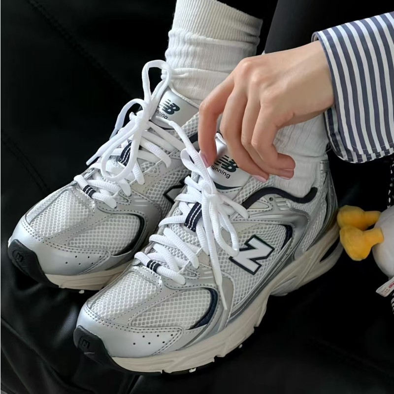2025 Putian Shoes Pure Original nb530 Silver Wear-resistant Mesh Breathable Running Shoes Fashion Sports Torre Shoes for Men and Women
