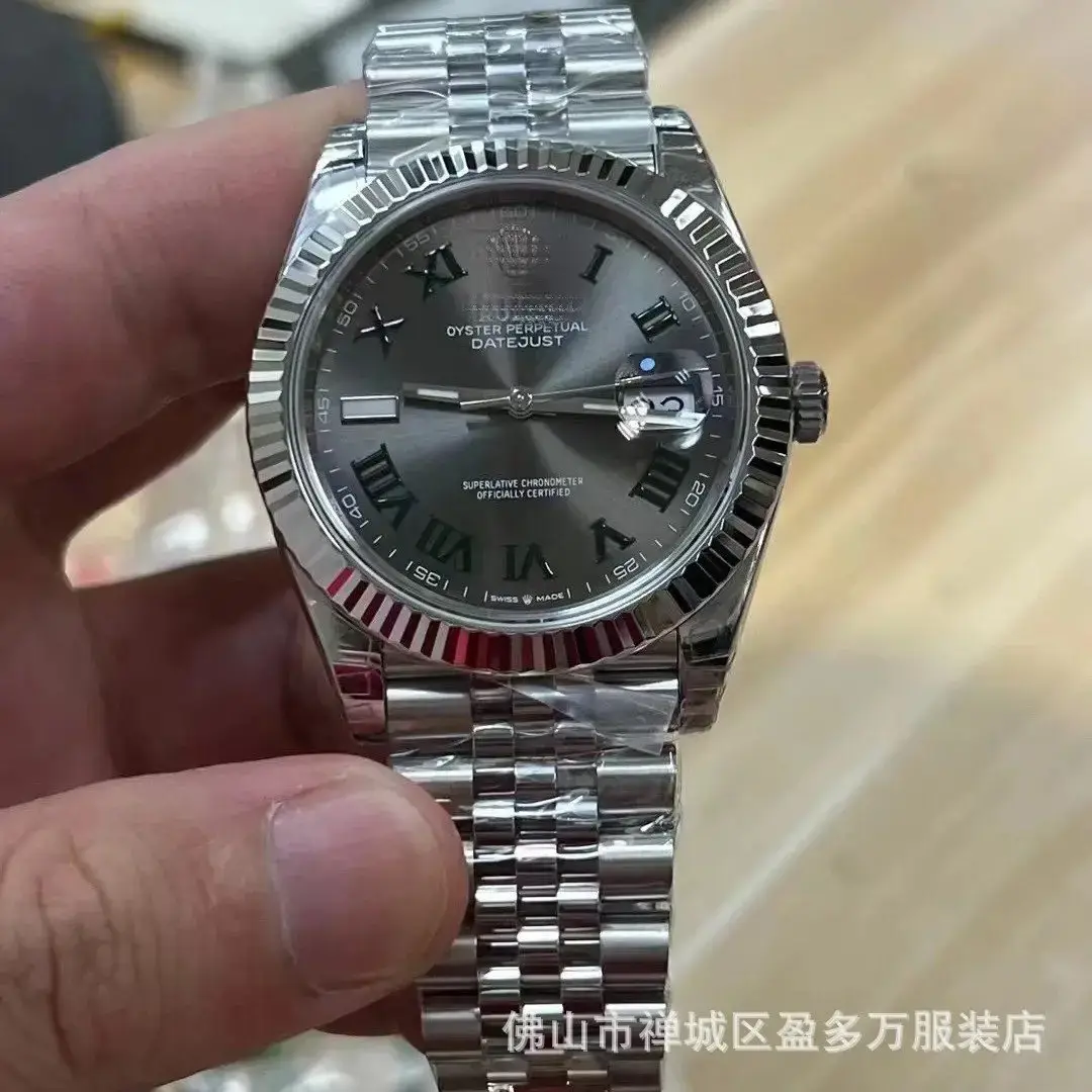 C厂薄荷绿日志绿萝41m灰盘2836/3235机芯五铢商务男士机械表