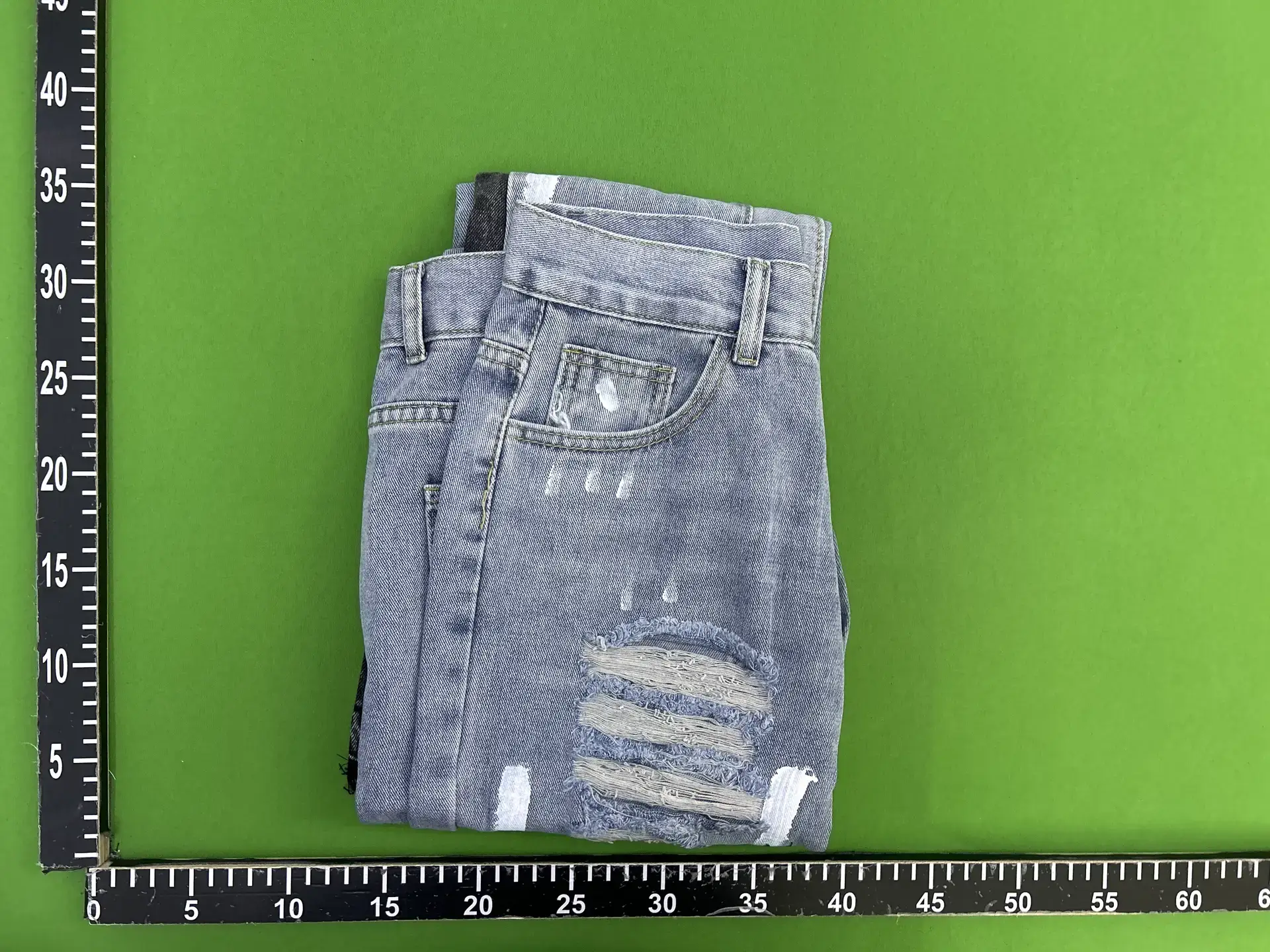 Outer Single GALLERY DEPT Splash Ink Graffiti Micro Horn Stitching Ripped Casual Loose Jeans Long Pants Trendy
