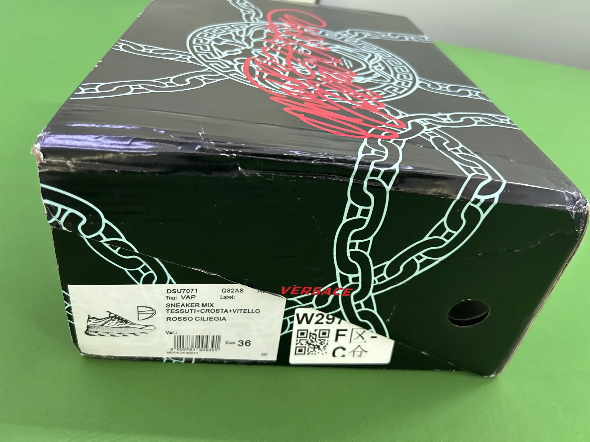 Versace Sneaker Mix Rosso Ciliegia
