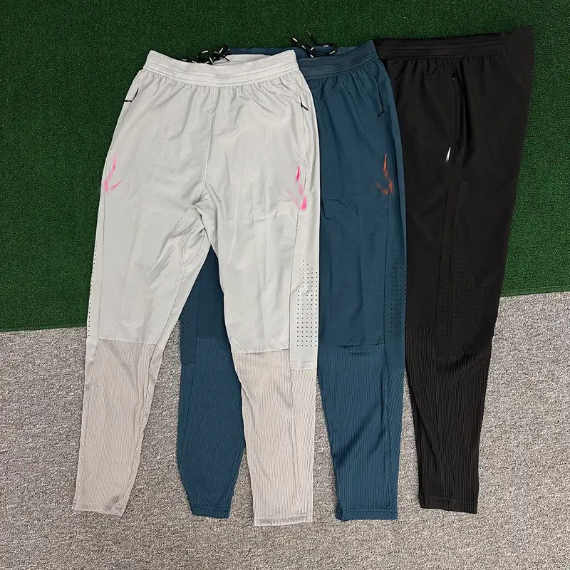 Track and Field Sports Quick-Drying Pants Marathon Men's Training Threaded Running Breathable Zipper Woven Sports Can Add Logo