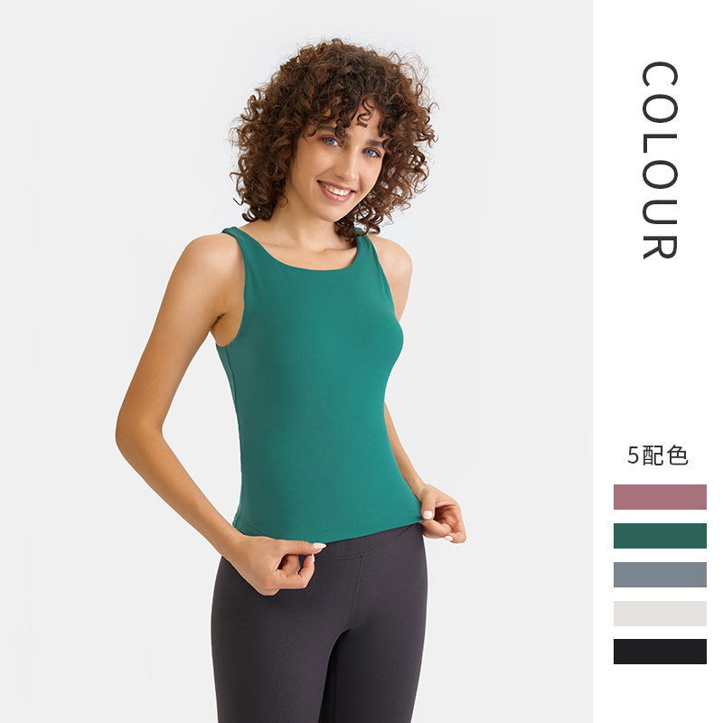 Cross-Border European and American Yoga Clothing Tops Tight Brushed Sports Vests Yoga Fitness Vest Tops for Women Dt138