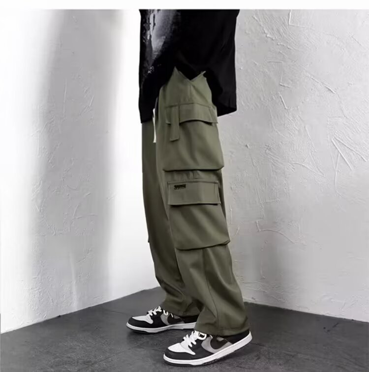 American-style Functional Parachute Soldier Tooling Pants Men's Spring and Summer Fashion Brand Summer Loose Niche Sports Straight Casual Pants