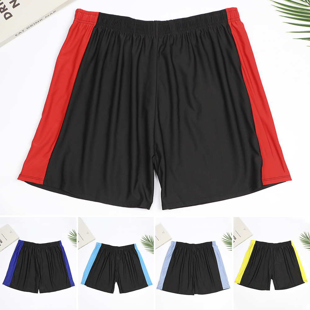 2025 New Summer Plus Size Pure Color Boxer Fat Men's Swimming Trunks Hot Spring Beach Large Size Swimming Trunks