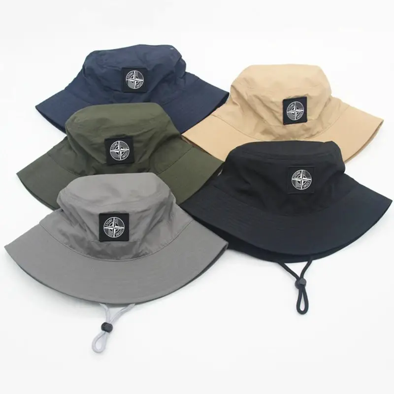 New quick-drying drawstring fisherman hat thin basin hat women and men summer outdoor waterproof fishing-DE