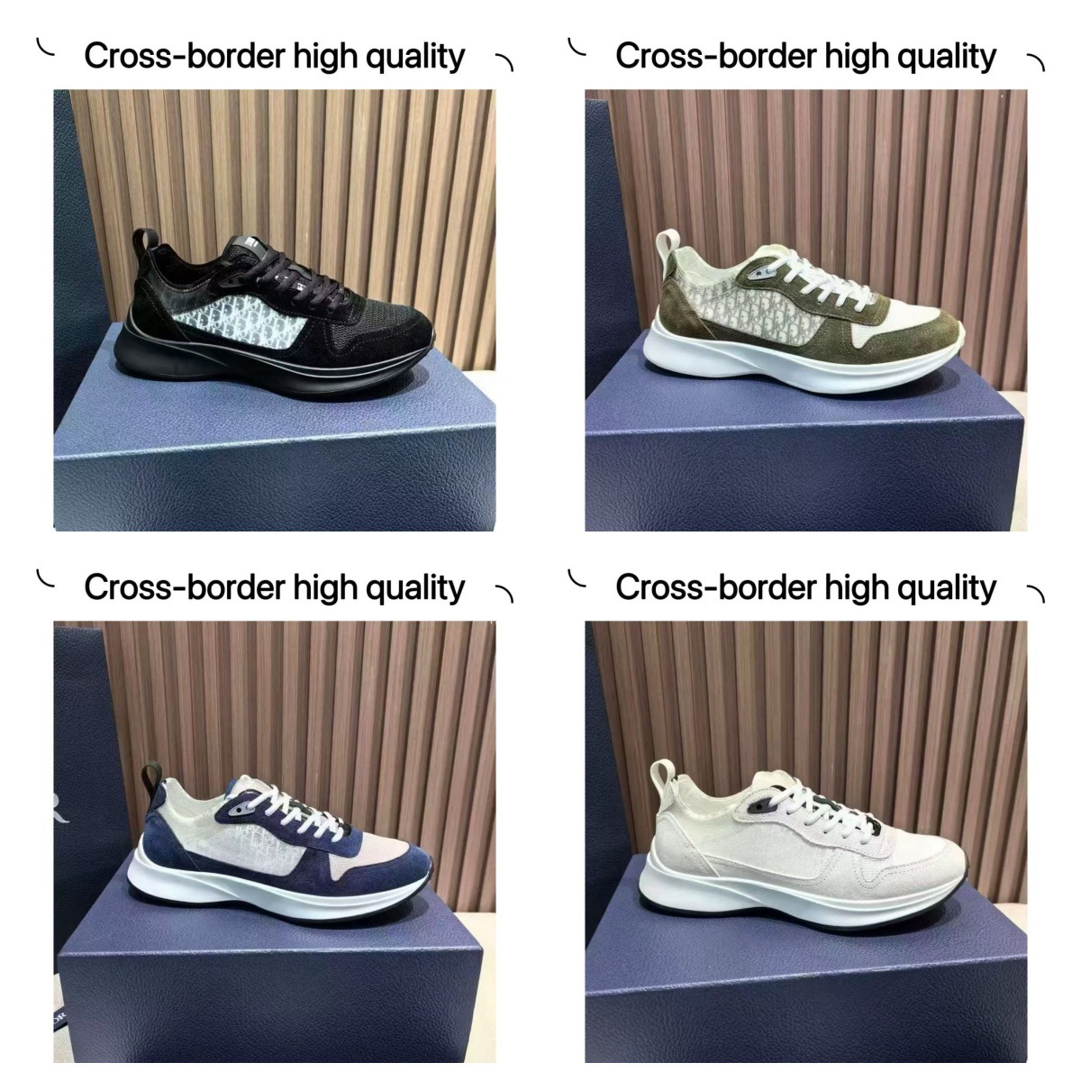 European Style Spring and Autumn Trendy B25 Letter Shoes Casual Men's Shoes Printed Breathable Sneakers Dad Shoes Height-Increasing 1 QC 照片，来自 1688 Qualit.ly