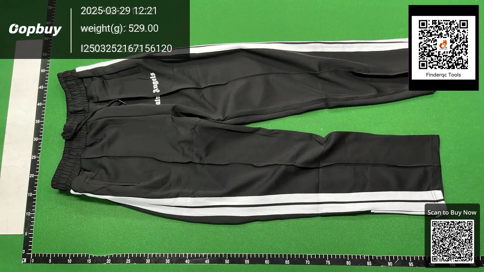 Palm Angels Track Pants Black White