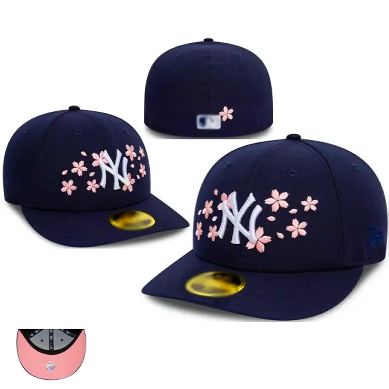 Foreign Trade Mlb Baseball Cap New Flat Brim Hat American Sports League Closed Hat Fashion Size Flat Brim Hat Dd