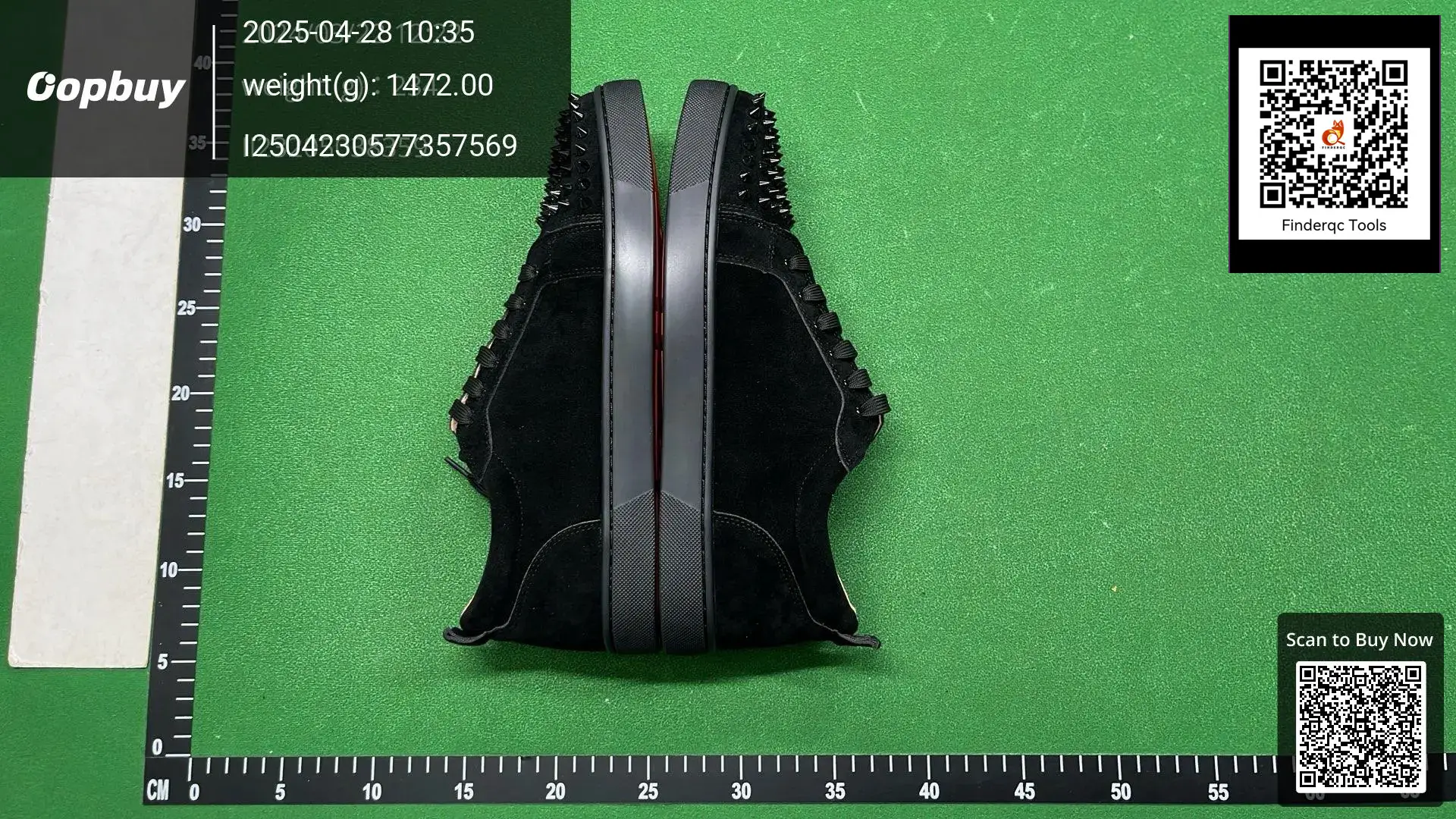 Christian Louboutin Louis Junior Spikes Black Suede