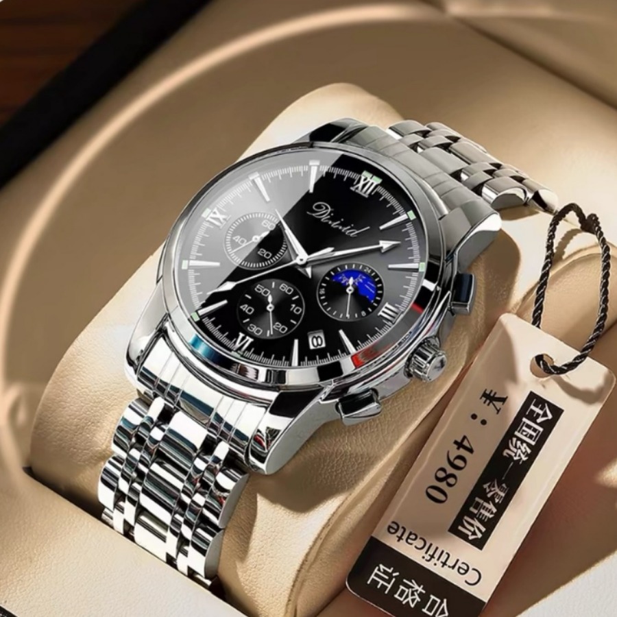 2025 New Men's Watch, High-End, Waterproof, Luminous, Trendy, Genuine, Multifunctional Business Men's Watch, Hot Model
