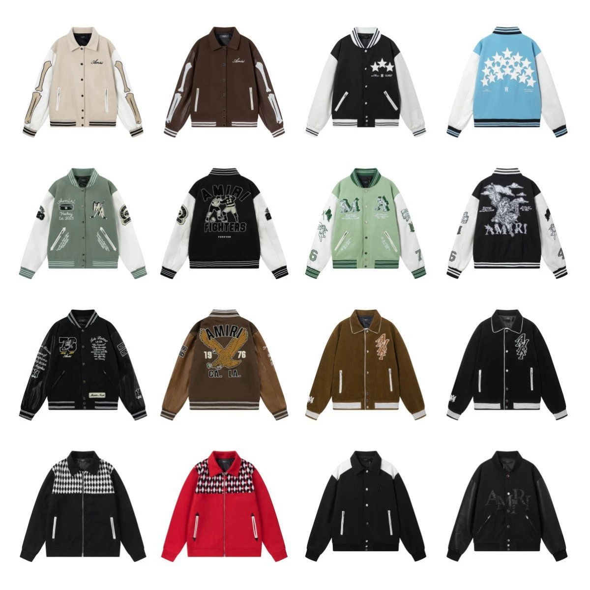 AMÓIRI Brown Eagle Baseball Jacket: findsindex.com