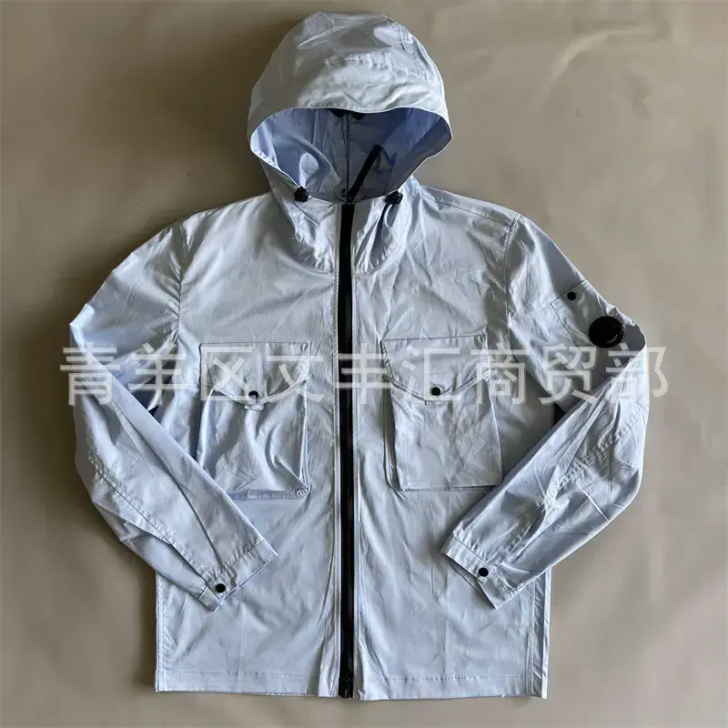 Foreign Trade New Style Young Men's Zipper Cardigan Hooded Work Jacket Korean Style Casual Men's Trendy Jacket