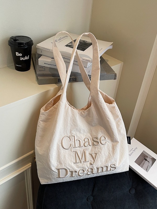 Casual Casual Stereo Letter Embroider Armpit Bag 2025 New Macaron Color Large Capacity Versatile Shoulder Bag