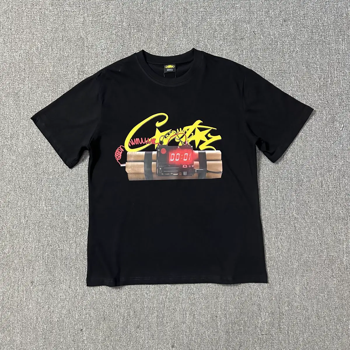 Bomb Waste Poster Drill Street Fashion American Loose Short-Sleeved T-Shirt for Men and Women Summer Trend