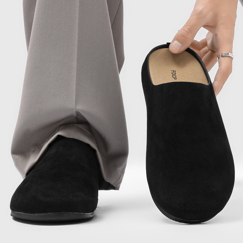 2026 Spring New Versatile Thick-Soled Closed-Toe Slip-On Shoes, Trendy British Style Lazy Slip-On Birkenstock Shoes