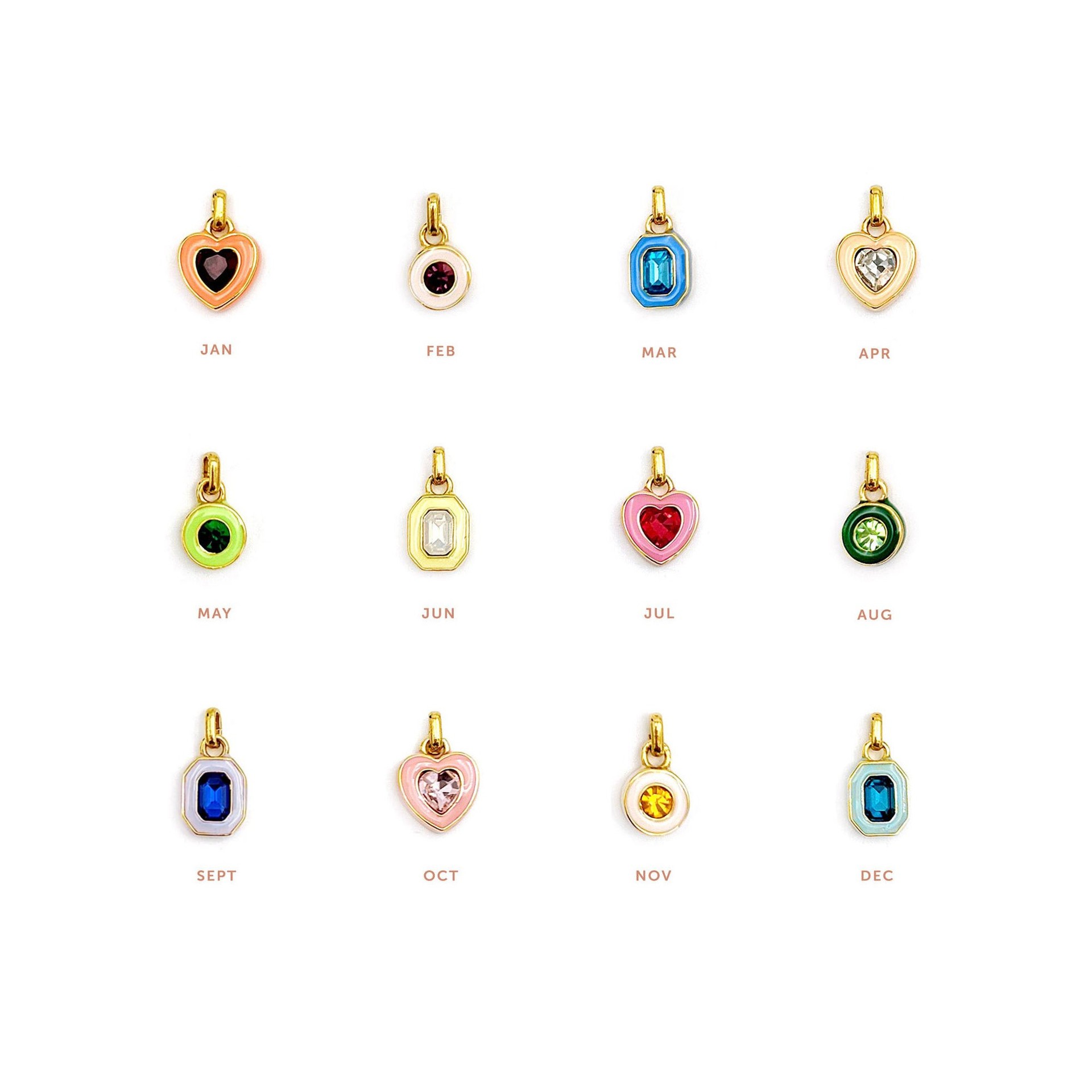 European and American December Crystal Pendant Stainless Steel DIY Small Pendant Furnace Vacuum Plating 18K Gold Color Preservation