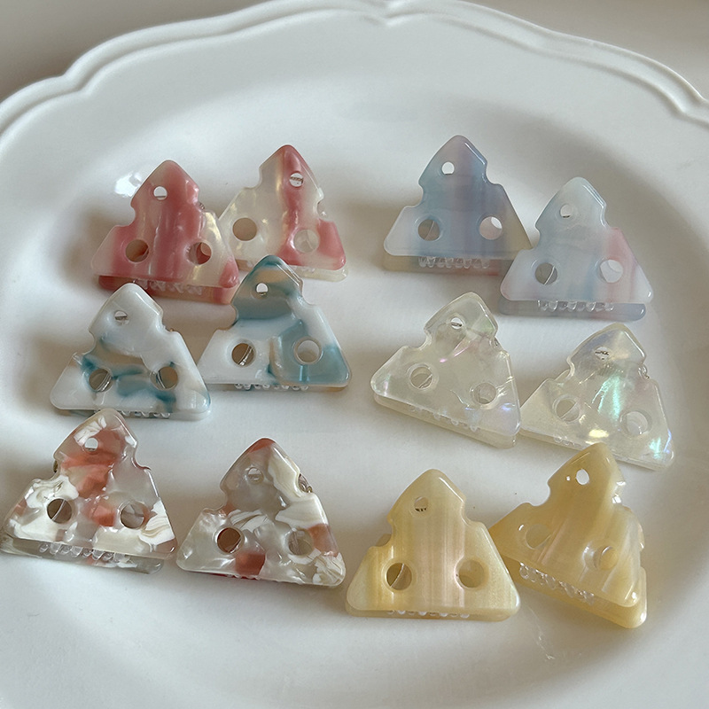 Korean version of acetate cheese small size clip half hair shark clip 2024 new high sense hair clip back of the head