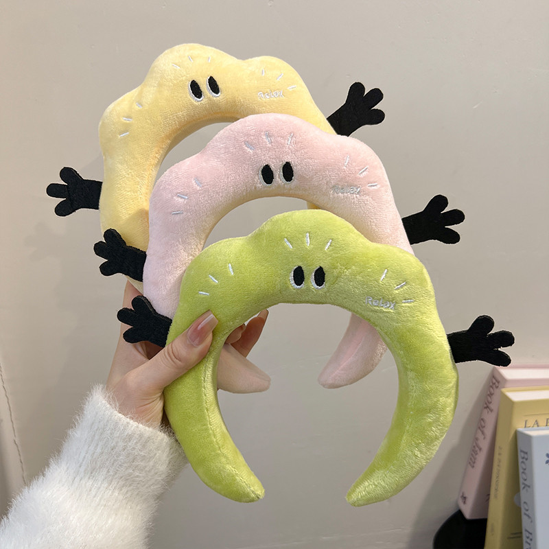 Cute and Funny Plush Headband for Women, Autumn and Winter Headband, Hairpin, Face Wash, Facial Mask, Special Hairband for Washing, Headwear