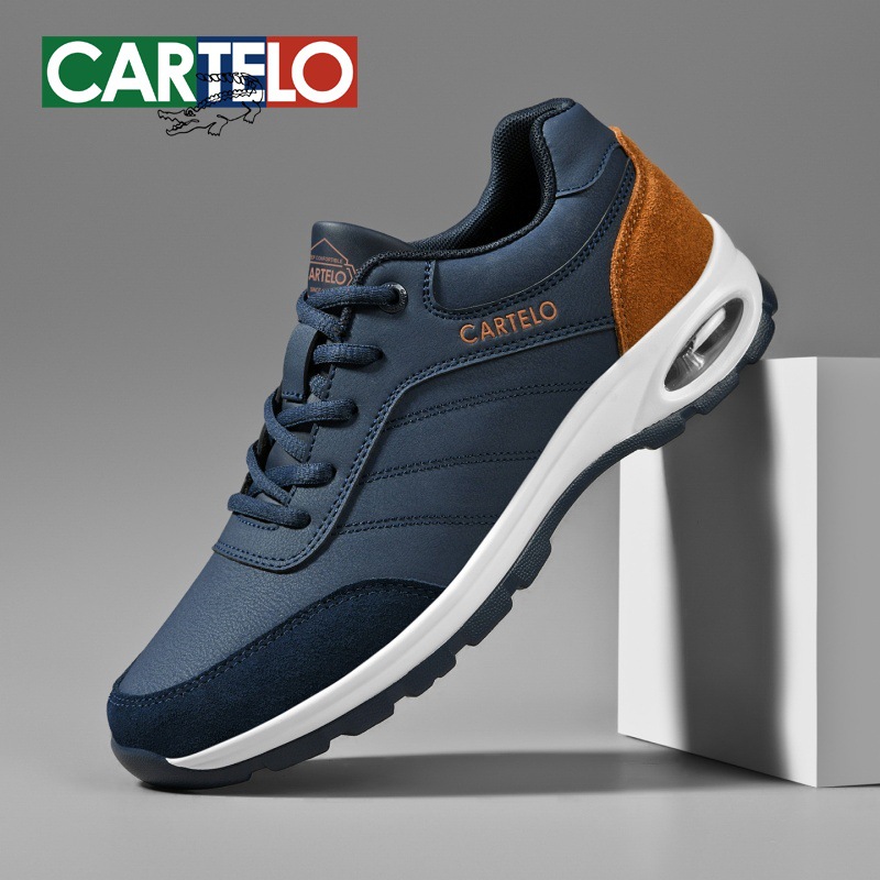 Cardile Crocodile 2025 Autumn and Winter Men's Shoes Lightweight Soft Sole Sports Casual Shoes Trendy Shock Absorbing Travel Outdoor Running Shoes